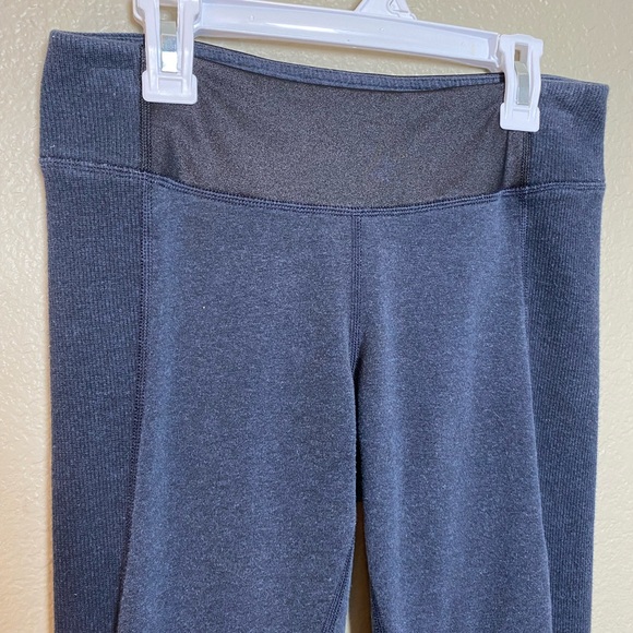 Lululemon Cotton Ribbed Spandex Insert Crop Leggings - Picture 5 of 12